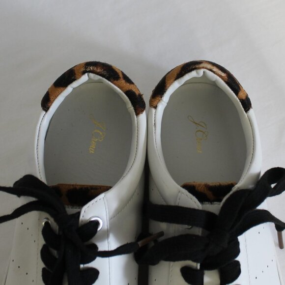 J Crew Saturday sneakers leopard calf hair detail - Picture 5 of 6